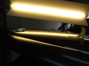 GT-R アルミボンネット　デントリペア