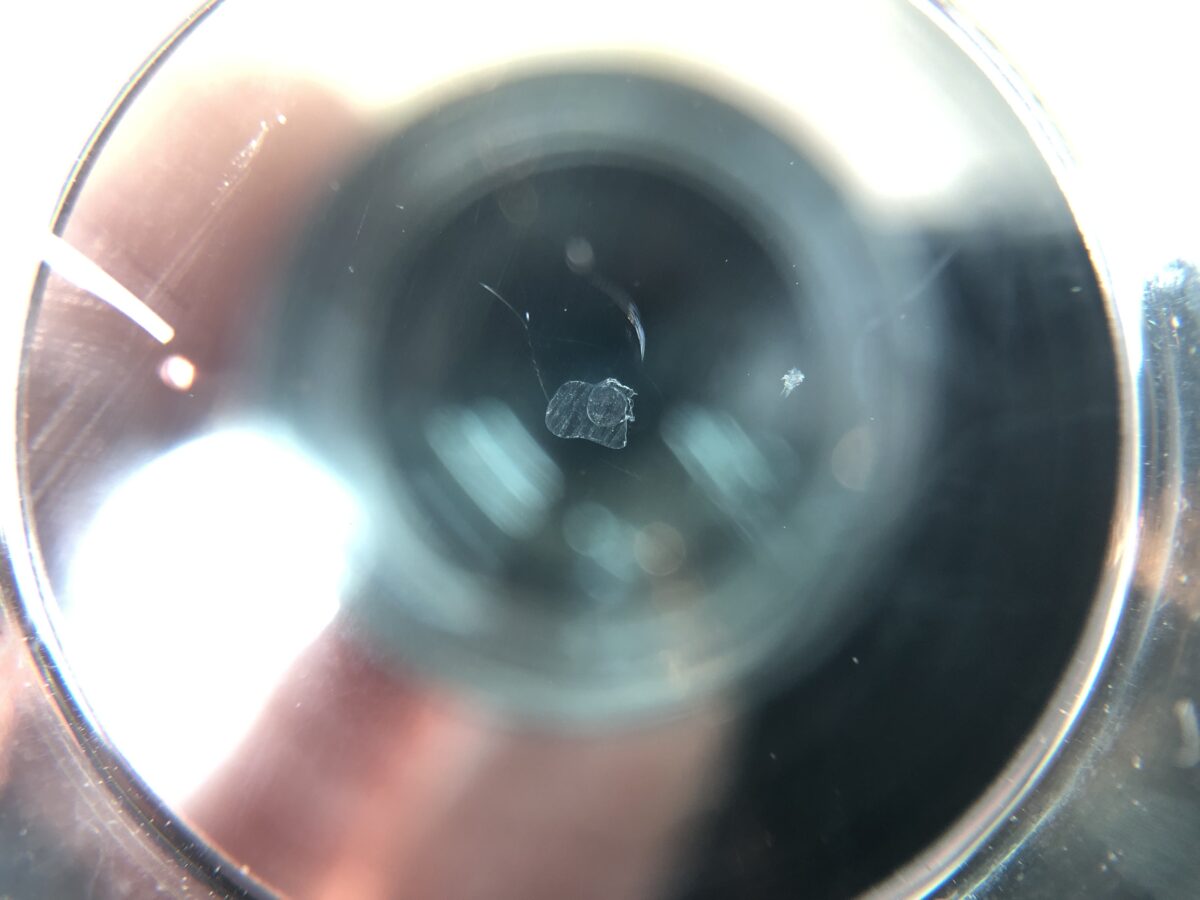 フロントガラス飛び石傷の修理後