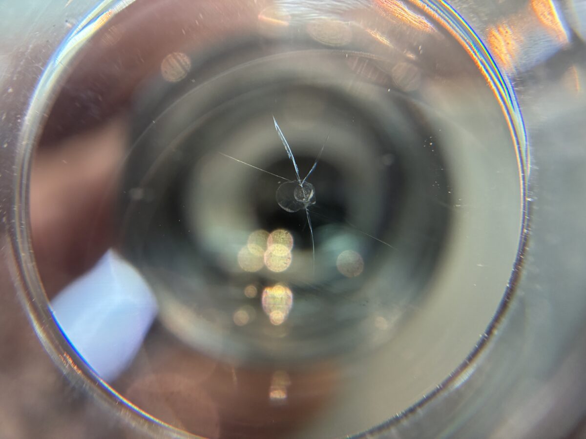 ウインドリペア作業後、修理痕は残りますが、ヒビの伸長リスクは大幅に軽減されます。